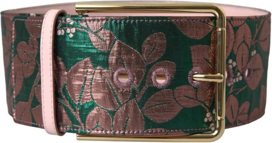 Dolce & Gabbana Bloemen Jacquard Lurex Riem met Gouden Gesp Multicolor Dames - Foto 13