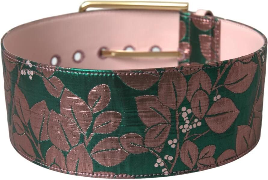 Dolce & Gabbana Bloemen Jacquard Lurex Riem met Gouden Gesp Multicolor Dames - Foto 8