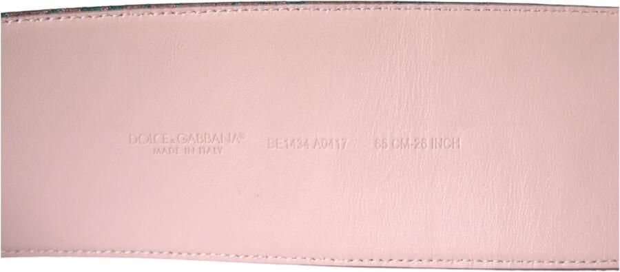 Dolce & Gabbana Bloemen Jacquard Lurex Riem met Gouden Gesp Multicolor Dames - Foto 12