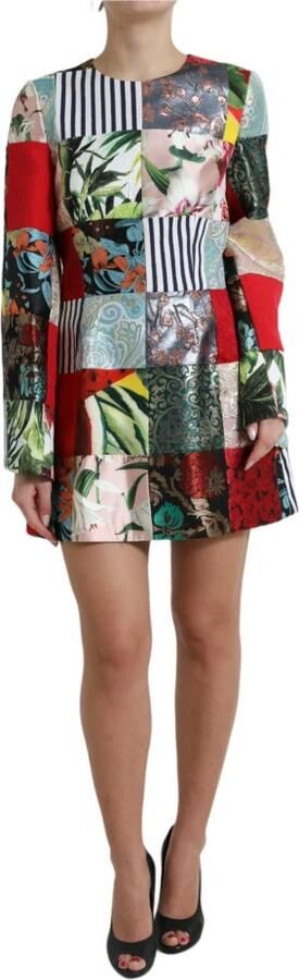 Dolce & Gabbana Bloemen Jacquard Mini Shift Jurk Multicolor Dames - Foto 5