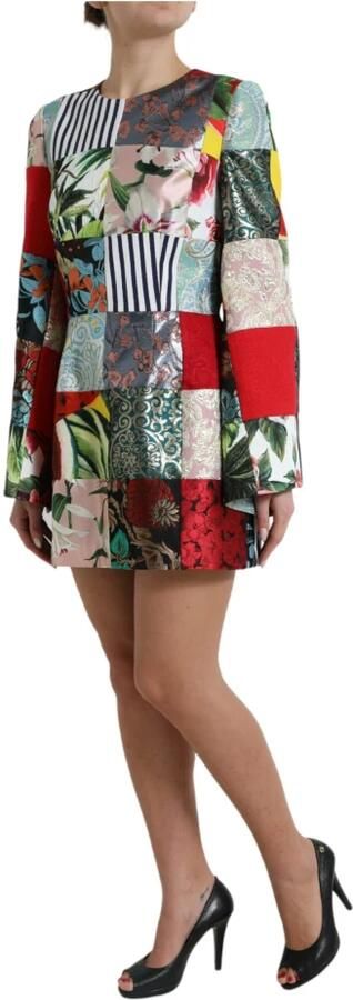 Dolce & Gabbana Bloemen Jacquard Mini Shift Jurk Multicolor Dames - Foto 3