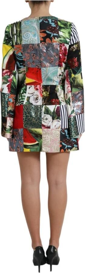 Dolce & Gabbana Bloemen Jacquard Mini Shift Jurk Multicolor Dames - Foto 4