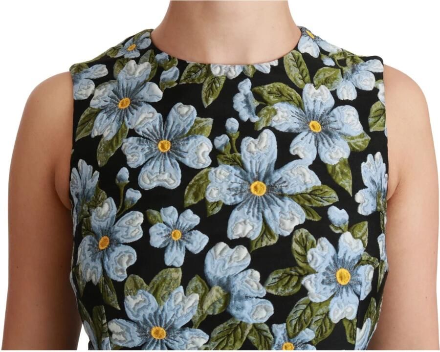 Dolce & Gabbana Prachtige Shift Mini Jurk met Bloemenprint Multicolor Dames