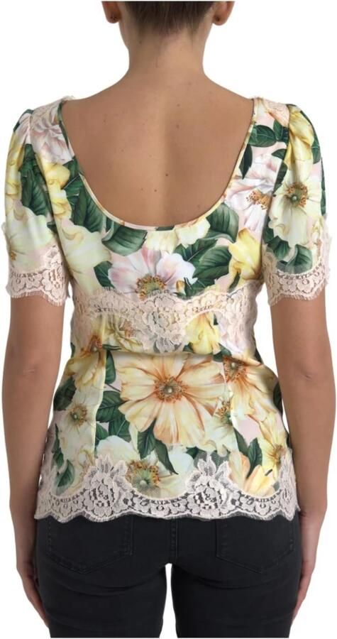 Dolce & Gabbana Elegante Bloemen Zijden Blouse Multicolor Dames - Foto 3