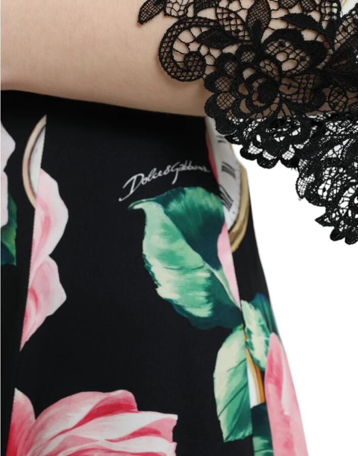 Dolce & Gabbana Bloemige A-lijn Jurk met Pailletten Detail Multicolor Dames - Foto 4