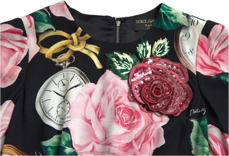 Dolce & Gabbana Bloemige A-lijn Jurk met Pailletten Detail Multicolor Dames - Foto 5
