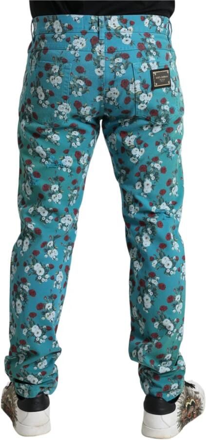 D&G Broek D&G Distressed jeans met bloemenprint PAN75047 - Foto 5