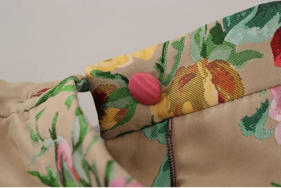 Dolce & Gabbana Beige Floral Dress Formal High Waist Pants Beige Dames - Foto 5