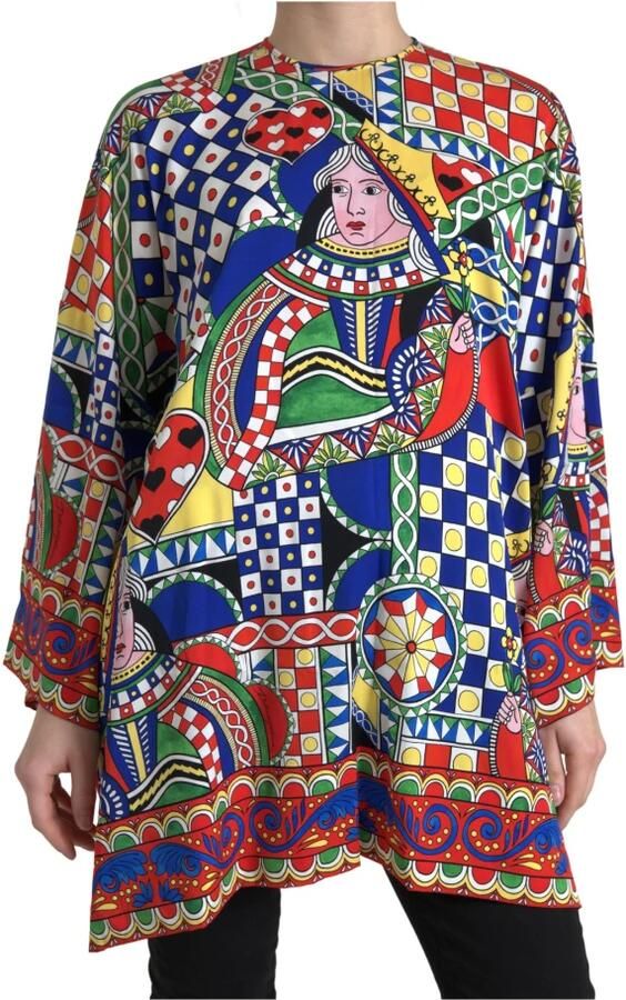 Dolce & Gabbana Elegante Multicolor Zijden Blouse Multicolor Dames - Foto 6