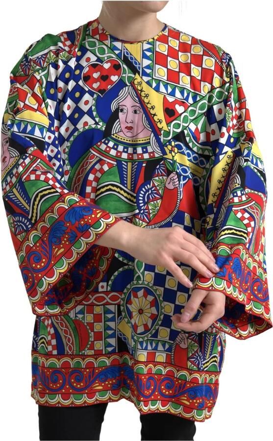 Dolce & Gabbana Elegante Multicolor Zijden Blouse Multicolor Dames - Foto 3