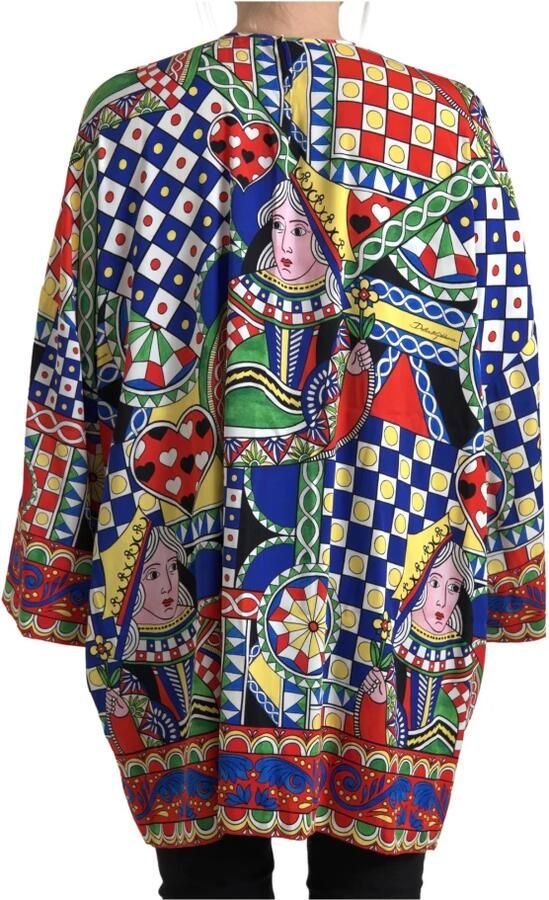 Dolce & Gabbana Elegante Multicolor Zijden Blouse Multicolor Dames - Foto 4