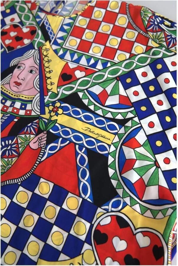 Dolce & Gabbana Elegante Multicolor Zijden Blouse Multicolor Dames