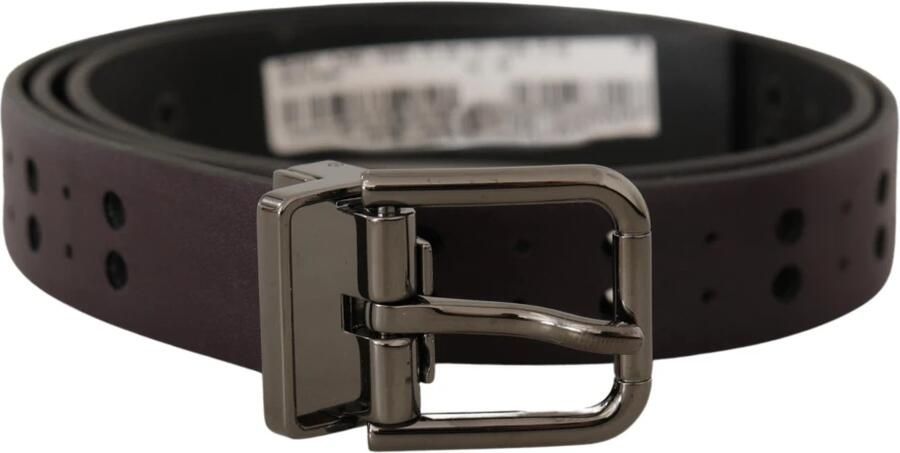 Dolce & Gabbana Bourgondisch Leren Riem Elegantie Brown Heren