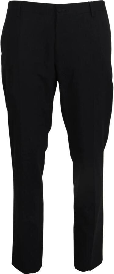 Dolce & Gabbana Grijze Wol Stretch Jurk Formele Slim Fit Broek Black Heren - Foto 3