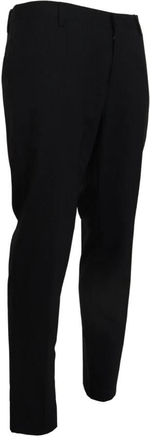 Dolce & Gabbana Grijze Wol Stretch Jurk Formele Slim Fit Broek Black Heren - Foto 2