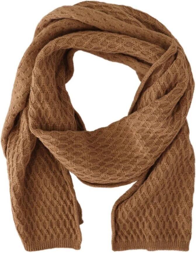 Dolce & Gabbana Donkerbruine Gebreide Sjaal met Logodetails voor Vrouwen Brown Dames - Foto 5