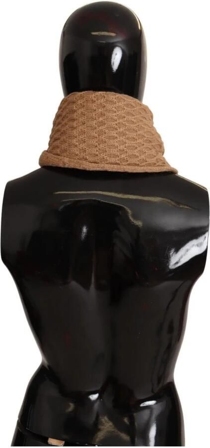 Dolce & Gabbana Donkerbruine Gebreide Sjaal met Logodetails voor Vrouwen Brown Dames - Foto 2