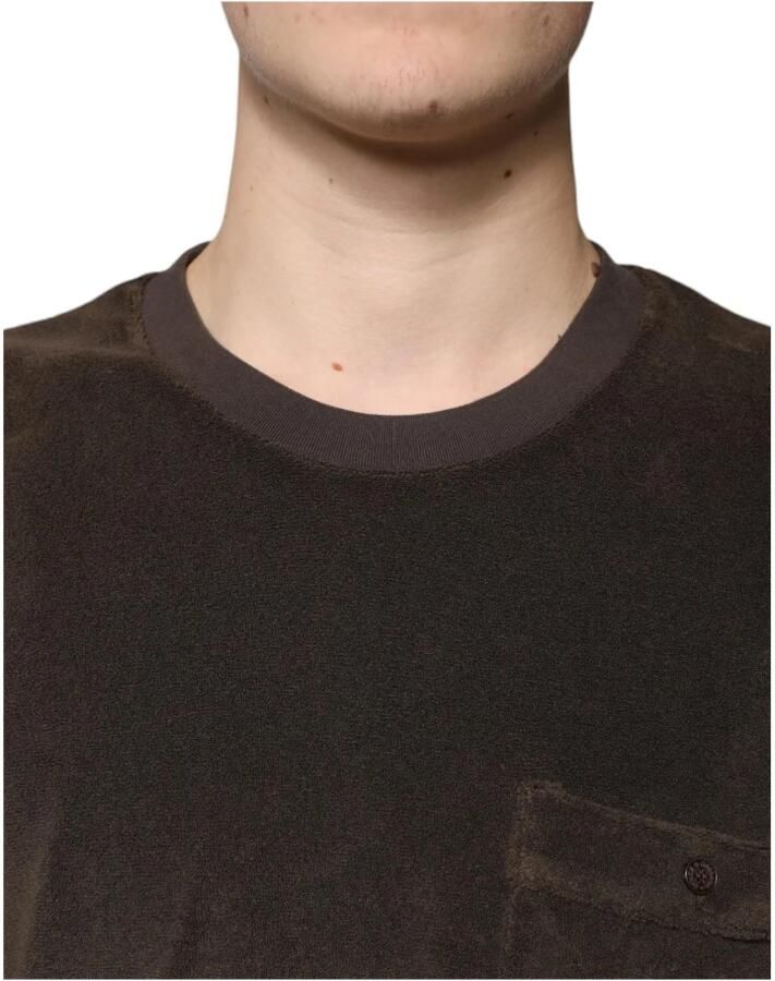 Dolce & Gabbana Bruin Katoenen Crew Neck T-shirt Brown Heren - Foto 2