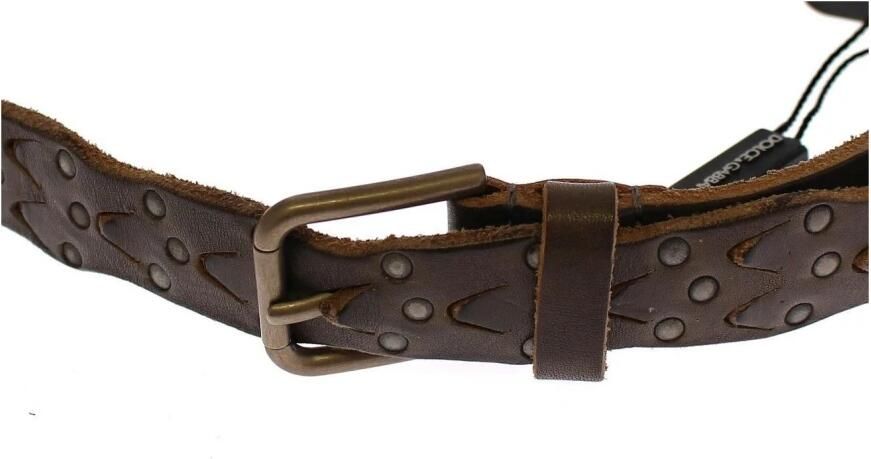 Dolce & Gabbana Luxe Bruin Leren Logo Riem Brown - Foto 3