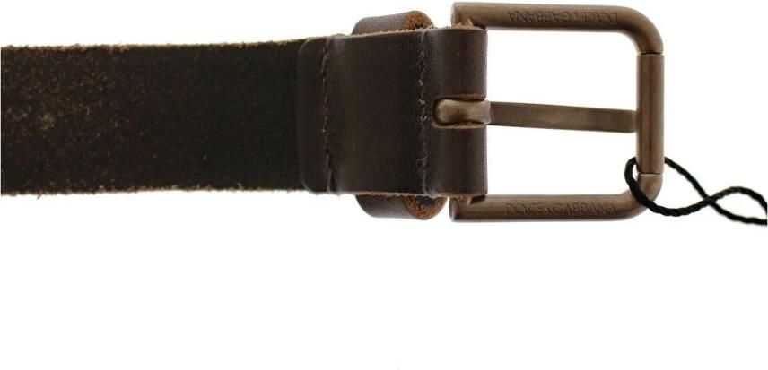 Dolce & Gabbana Luxe Bruin Leren Logo Riem Brown - Foto 4