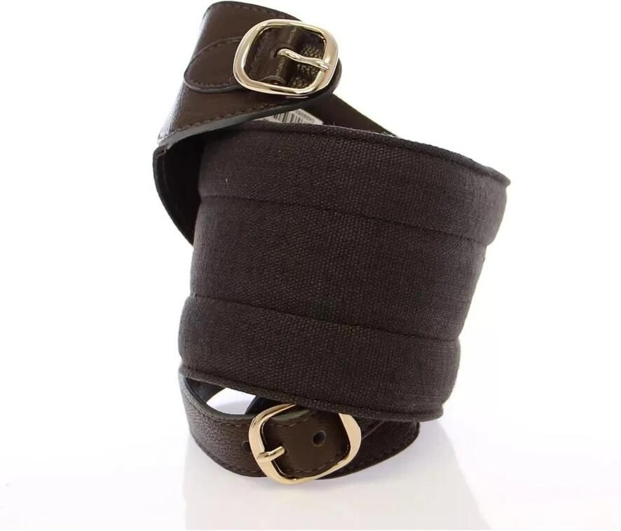 Dolce & Gabbana Bruin leren logo taille riem Brown Dames