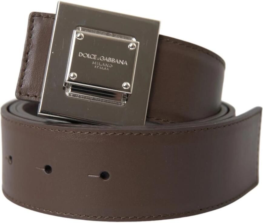 Dolce & Gabbana Bruin Leren Riem met Metalen Gesp Brown Dames - Foto 5