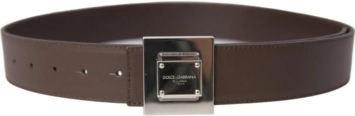 Dolce & Gabbana Bruin Leren Riem met Metalen Gesp Brown Dames - Foto 4