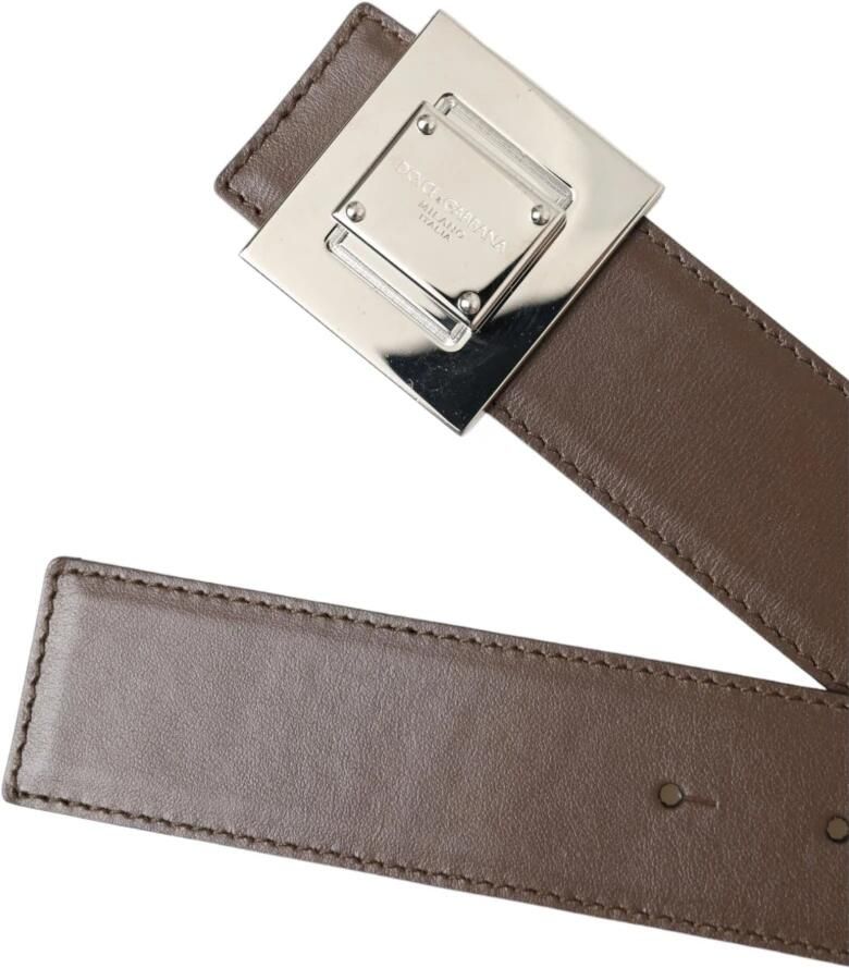 Dolce & Gabbana Bruin Leren Riem met Metalen Gesp Brown Dames - Foto 2