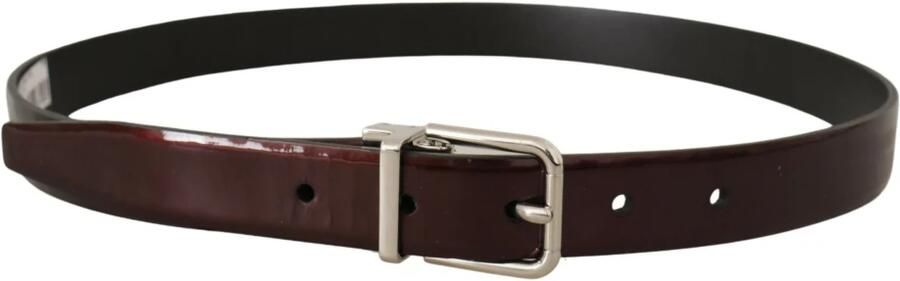 Dolce & Gabbana Bruin Patent Leren Riem met Zilveren Metalen Gesp Brown Heren - Foto 2