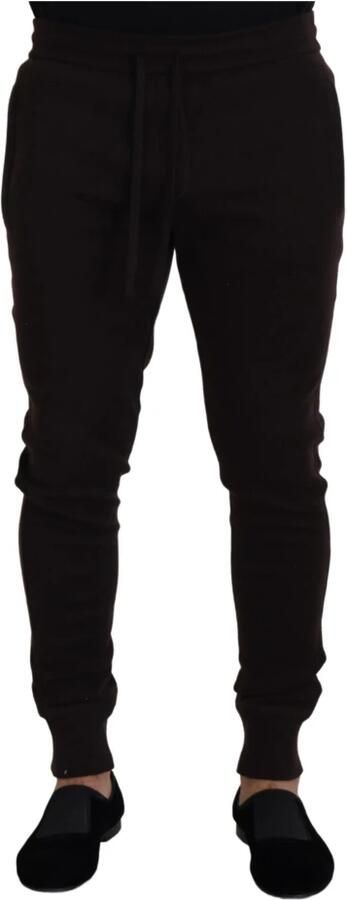 Dolce & Gabbana Brown Cashmere Trousers Bottoms Drawstring Pants Bruin Heren - Foto 7