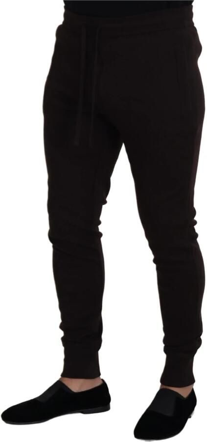 Dolce & Gabbana Brown Cashmere Trousers Bottoms Drawstring Pants Bruin Heren - Foto 5