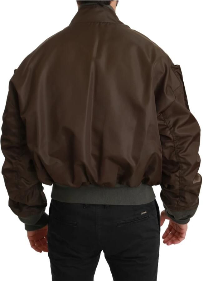 Dolce & Gabbana Pailletten Double-Breasted Bomberjack Brown Heren - Foto 2