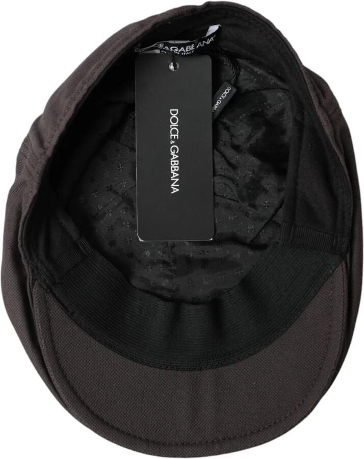 Dolce & Gabbana Bruine Nylon Newsboy Cap Brown Heren