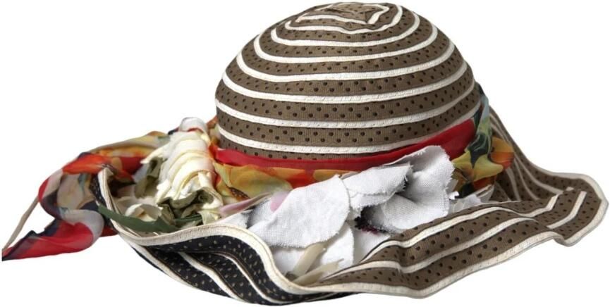 Dolce & Gabbana Bruine strooien zonnehoed met bloemenprint Multicolor Dames - Foto 4