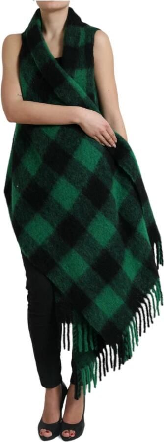 Dolce & Gabbana Buffalo Check Poncho Jas Multicolor Dames - Foto 4
