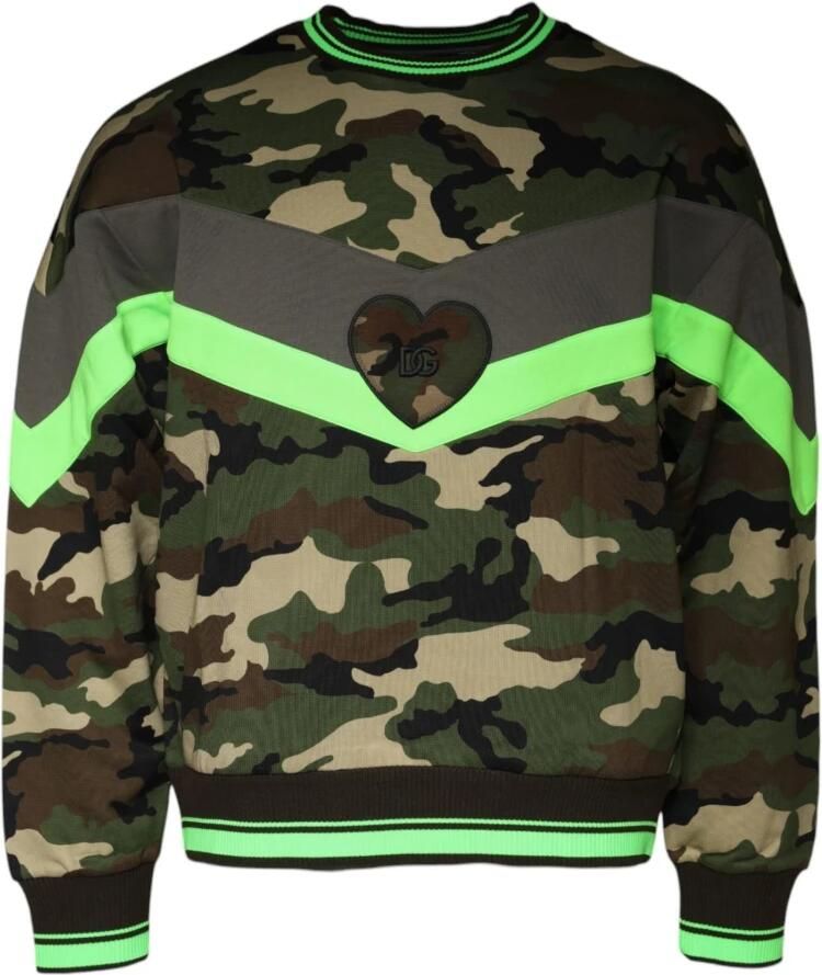 Dolce & Gabbana Camouflage Logo Pullover Sweatshirt Multicolor Heren - Foto 4