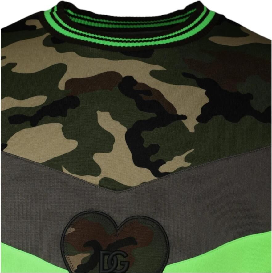 Dolce & Gabbana Camouflage Logo Pullover Sweatshirt Multicolor Heren