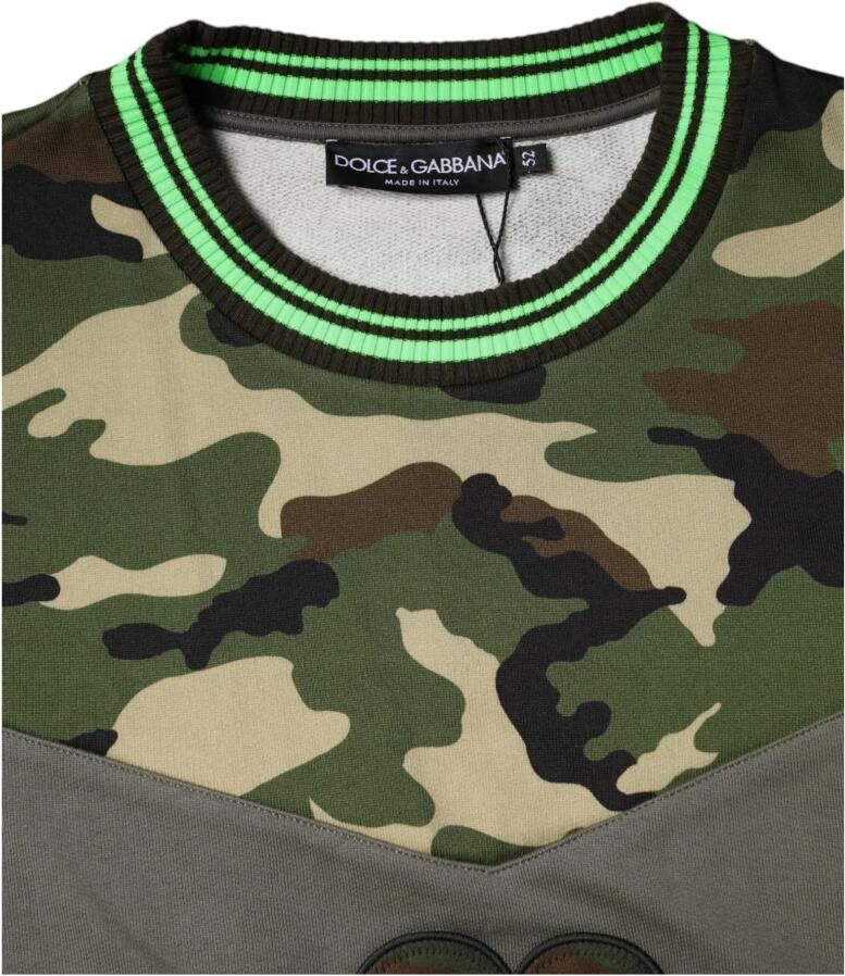 Dolce & Gabbana Camouflage Logo Pullover Sweatshirt Multicolor Heren - Foto 2