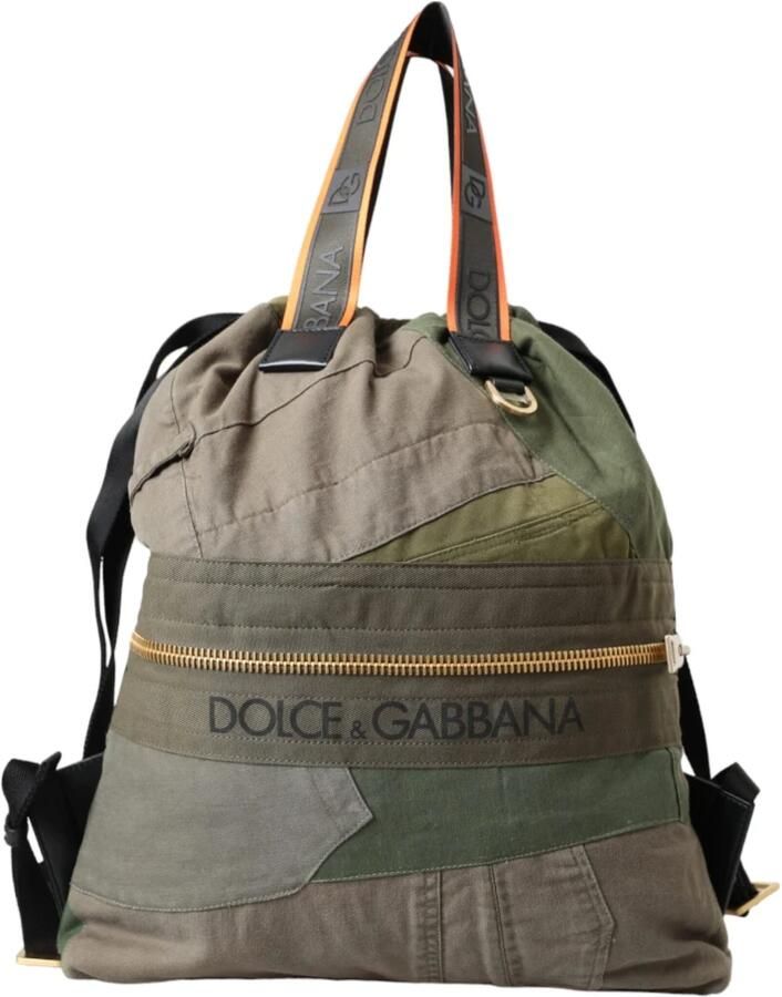 Dolce & Gabbana Camouflage Patchwork Rugzak Tas Green Heren - Foto 12