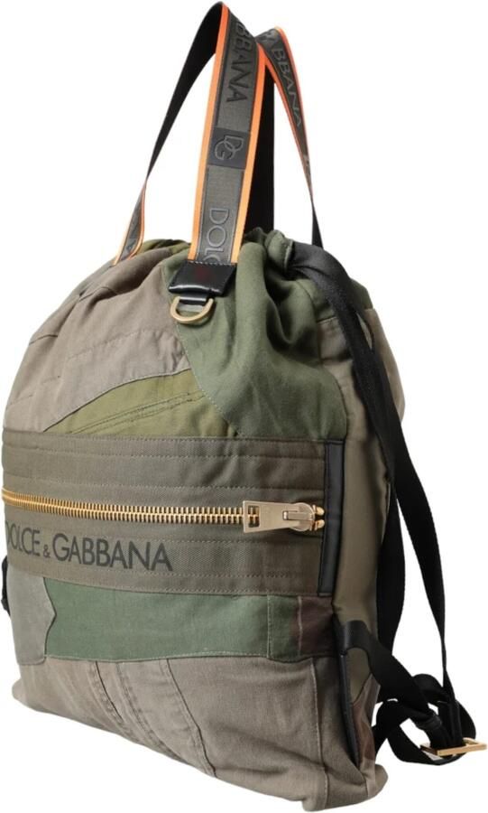 Dolce & Gabbana Camouflage Patchwork Rugzak Tas Green Heren - Foto 9