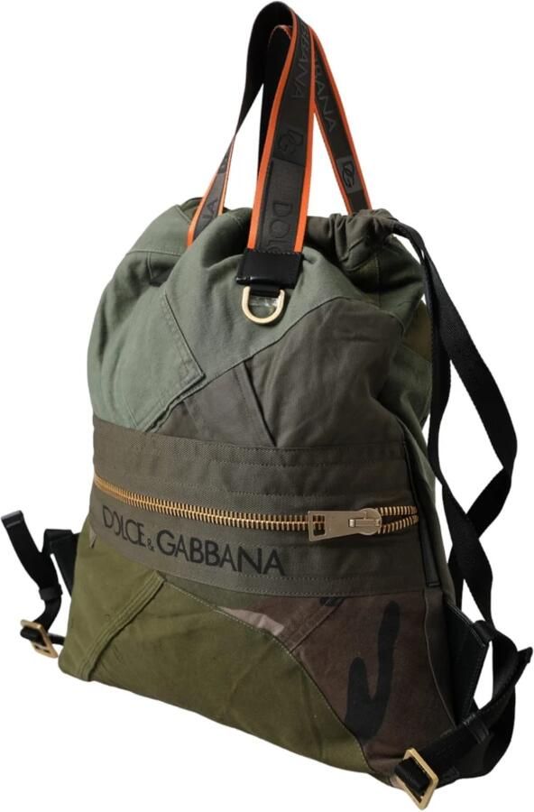 Dolce & Gabbana Camouflage Patchwork Rugzak Tas Green Heren - Foto 8