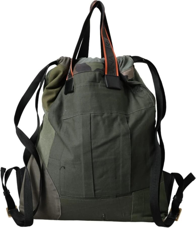 Dolce & Gabbana Camouflage Patchwork Rugzak Tas Green Heren - Foto 2