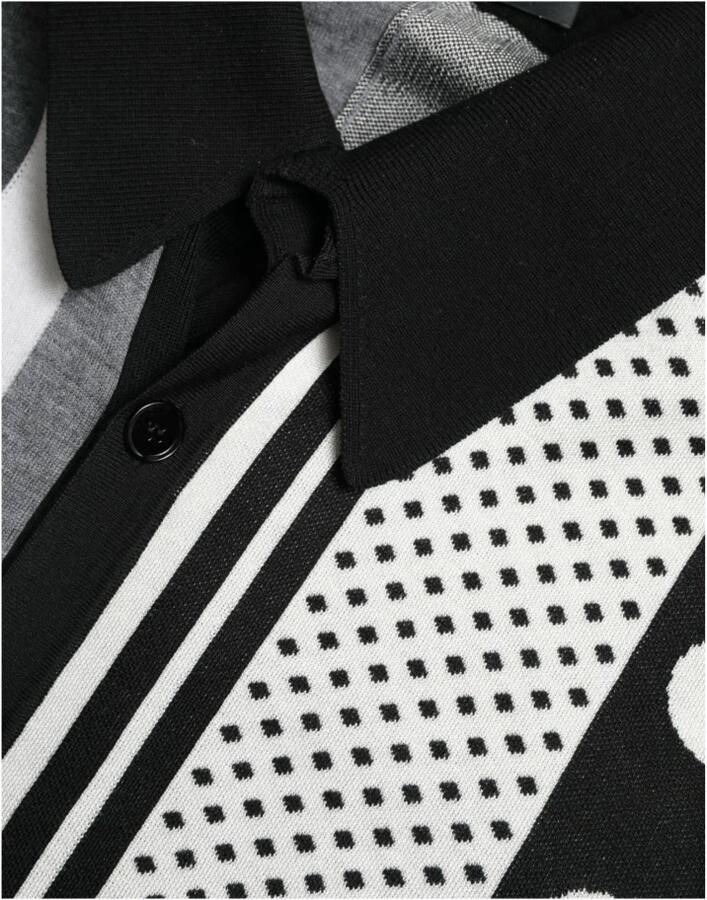 D&G Vest D&G hort leeve Polo hirt Geometrischpatroon gebreide polo hirt