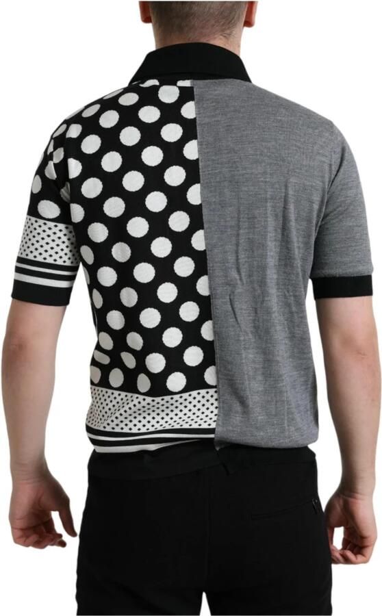 D&G Vest D&G hort leeve Polo hirt Geometrischpatroon gebreide polo hirt - Foto 4