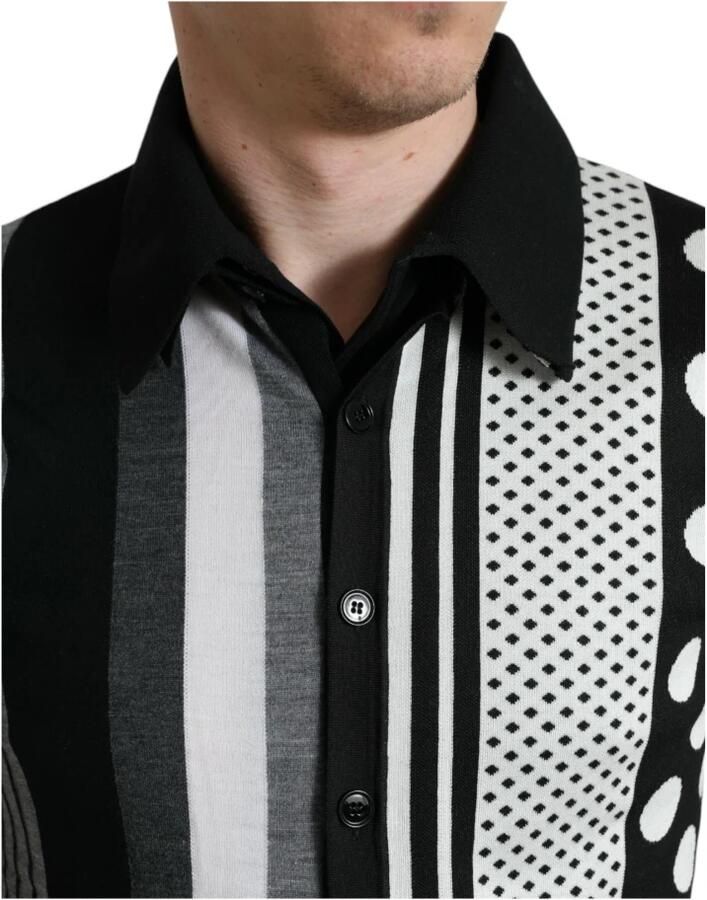 D&G Vest D&G hort leeve Polo hirt Geometrischpatroon gebreide polo hirt - Foto 2