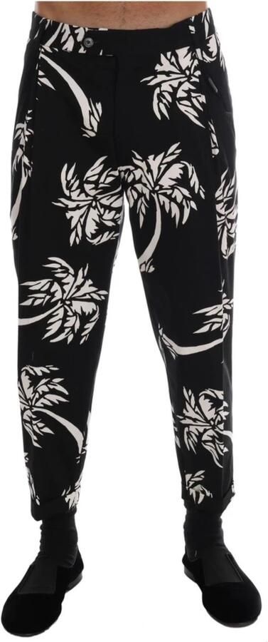 Dolce & Gabbana Zwarte boom katoenen stretch broek Zwart Dames - Foto 9