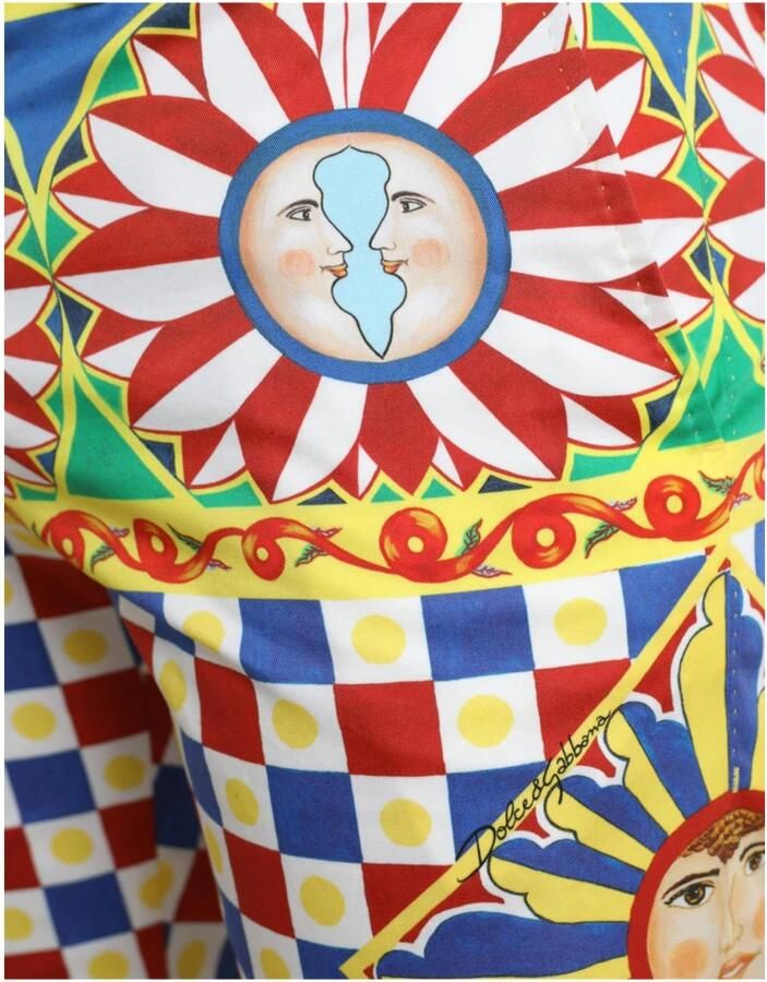 Dolce & Gabbana Kleurrijke Carretto Print Bermuda Shorts Multicolor Heren