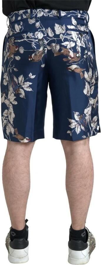 Dolce & Gabbana Zijden Bermuda Shorts met Bloemenprint Blue Heren - Foto 4