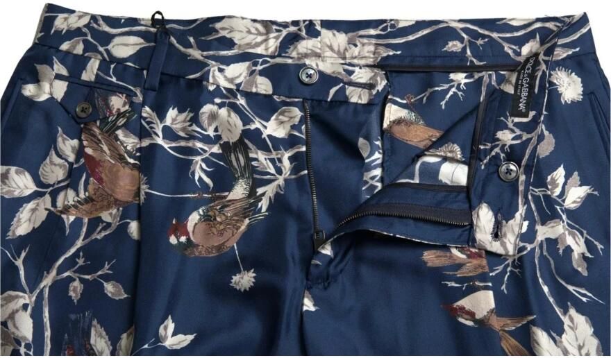 Dolce & Gabbana Zijden Bermuda Shorts met Bloemenprint Blue Heren - Foto 2