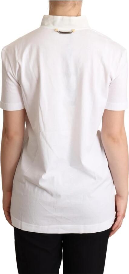 Dolce & Gabbana Witte Katoenen Zijden I'm In Love Top T-shirt White Dames - Foto 3